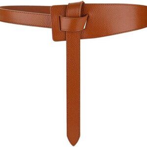 Women's Genuine Leather Waist Belt for Dress and Jeans in Brown